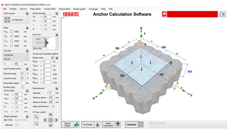 ANCHOR CALCULATION SOFTWARE